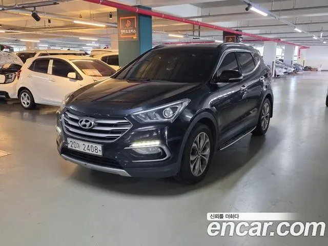 HYUNDAI SANTA FE 2016 — 283 000 км, чёрный, Корея — под ключ — фото 1