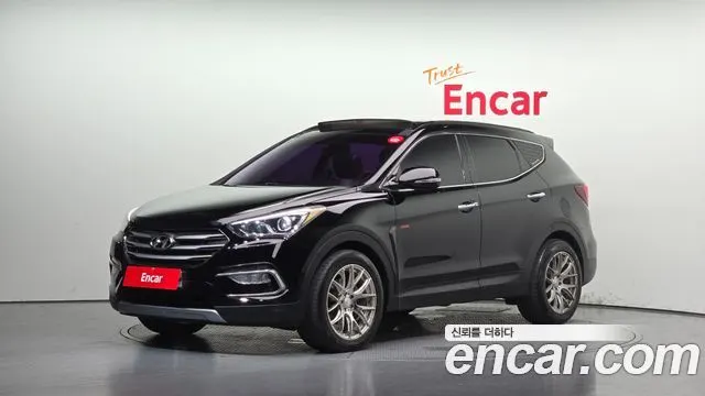 HYUNDAI SANTA FE 2016 — 92 393 км, чёрный, Корея — под ключ — фото 1