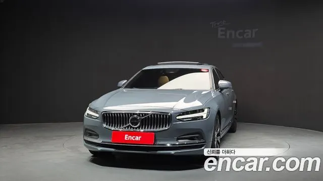 VOLVO S90 2023 — 33 535 км, серебристо-серый, Корея — под ключ — фото 3