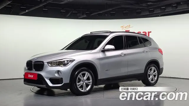 BMW X1 2017 — 187 363 км, серебристый, Корея — под ключ — фото 1