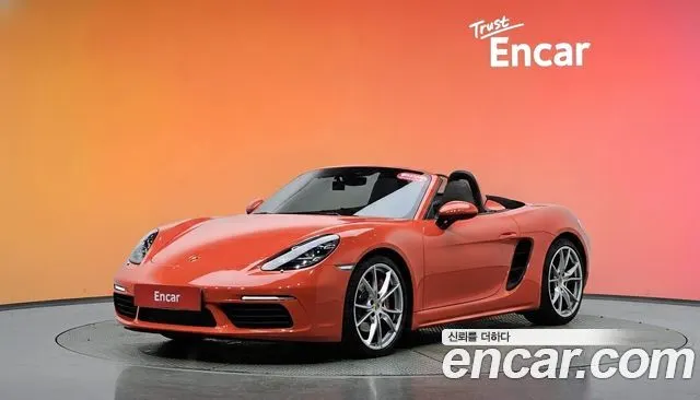 PORSCHE 718 BOXSTER 2017 — 81 316 км, оранжевый, Корея — под ключ — фото 2