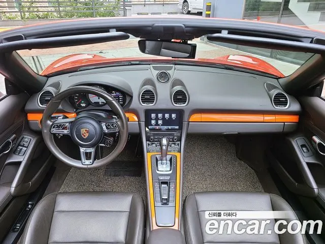 PORSCHE 718 BOXSTER 2017 — 81 315 км, оранжевый, Корея — под ключ — фото 5