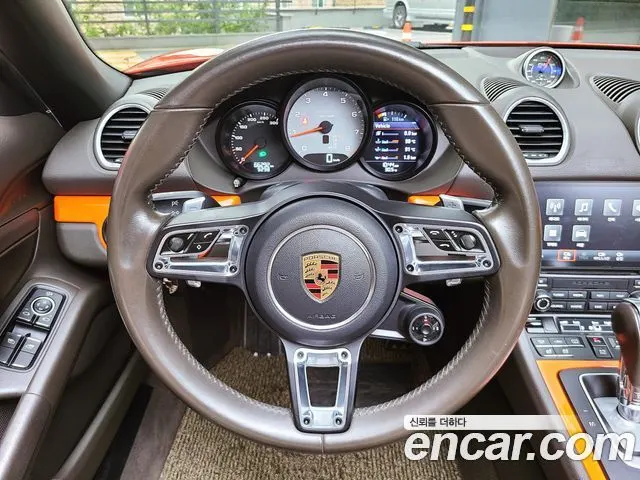 PORSCHE 718 BOXSTER 2017 — 81 315 км, оранжевый, Корея — под ключ — фото 7