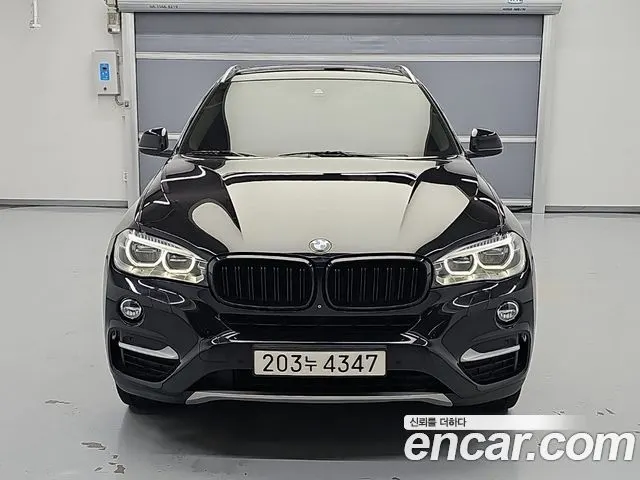 BMW X6 2015 — 198 689 км, чёрный, Корея — под ключ — фото 2