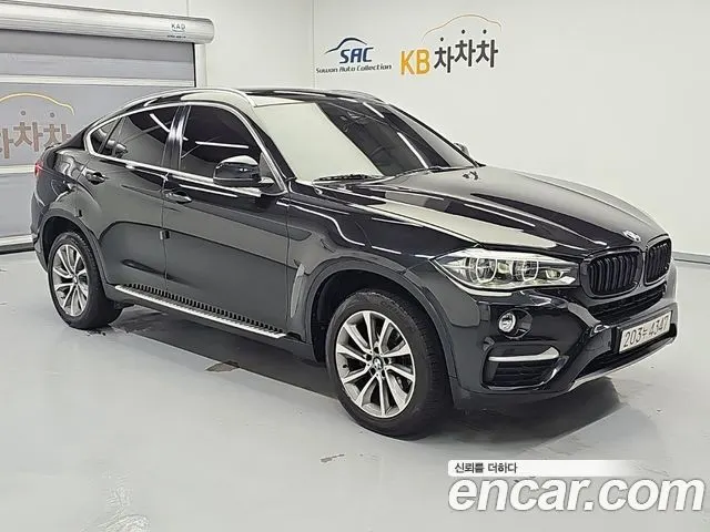 BMW X6 2015 — 198 689 км, чёрный, Корея — под ключ — фото 4