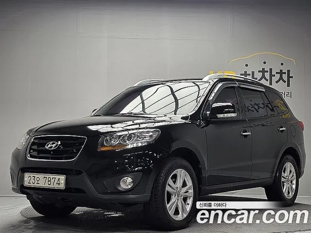 HYUNDAI SANTA FE 2011 — 206 195 км, чёрный, Корея — под ключ — фото 1