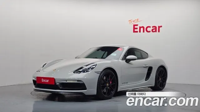 PORSCHE 718 CAYMAN 2023 — 37 724 км, серебристо-серый, Корея — под ключ — фото 1