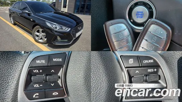 HYUNDAI SONATA 2019 — 124 300 км, чёрный, Корея — под ключ — фото 12