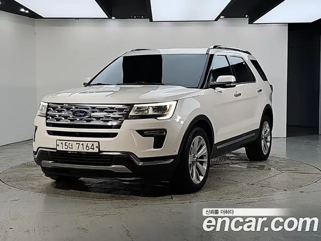 FORD EXPLORER 2019 — 112 937 км, белый, Корея — под ключ — фото 1