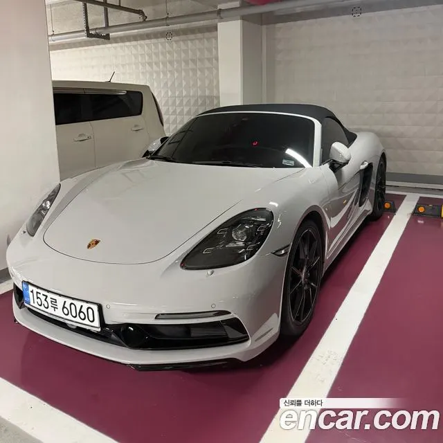 PORSCHE 718 BOXSTER 2020 — 42 000 км, серебристо-серый, Корея — под ключ — фото 1