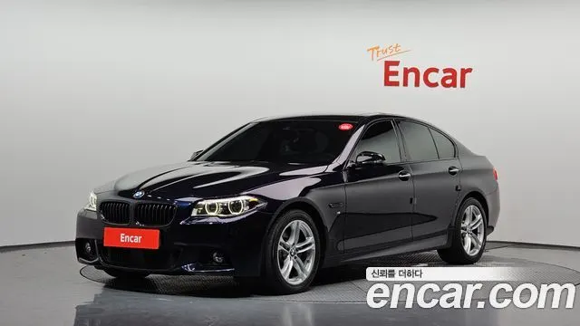 BMW 5 SERIES 2016 — 202 235 км, чёрный, Корея — под ключ — фото 1