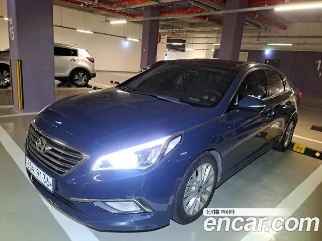 HYUNDAI SONATA 2015 — 286 597 км, синий, Корея — под ключ — фото 3