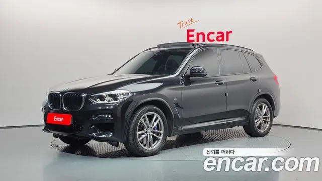 BMW X3 2021 — 108 572 км, чёрный, Корея — под ключ — фото 1