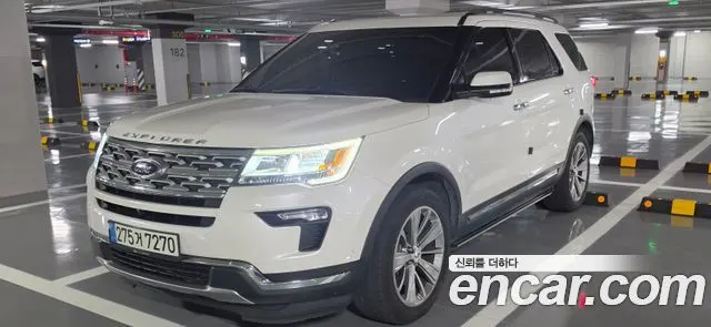 FORD EXPLORER 2018 — 65 600 км, белый, Корея — под ключ — фото 1