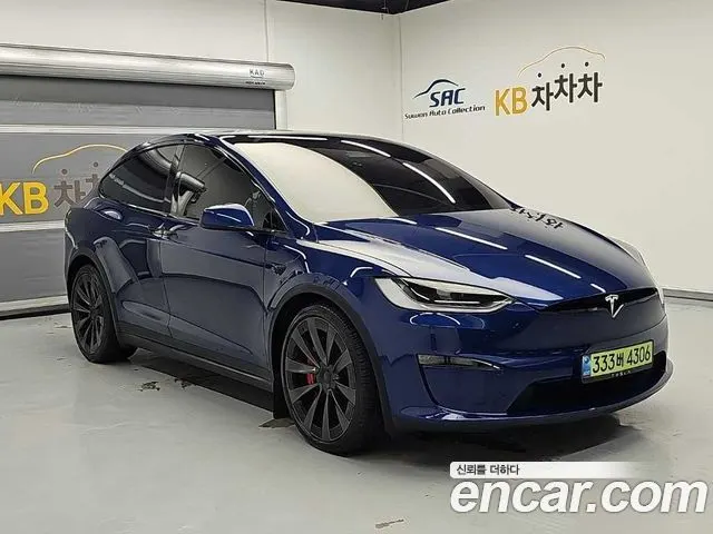 TESLA MODEL X 2023 — 47 976 км, синий, Корея — под ключ — фото 4