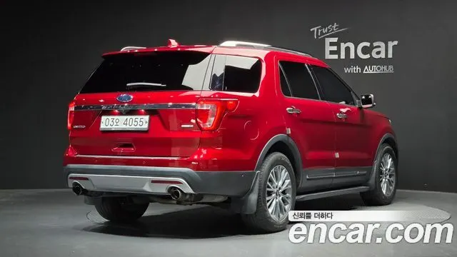 FORD EXPLORER 2017 — 67 978 км, красный, Корея — под ключ — фото 2