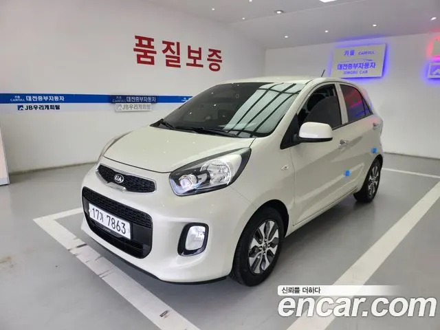 KIA MORNING 2016 — 40 000 км, белый-перламутр, Корея — под ключ — фото 1