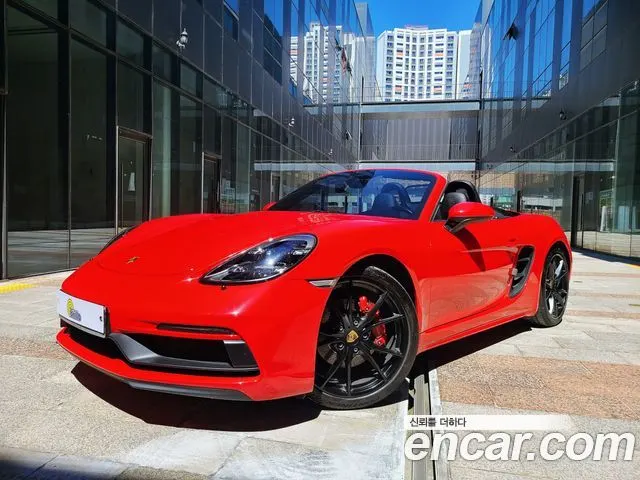 PORSCHE 718 BOXSTER 2018 — 82 214 км, красный, Корея — под ключ — фото 2