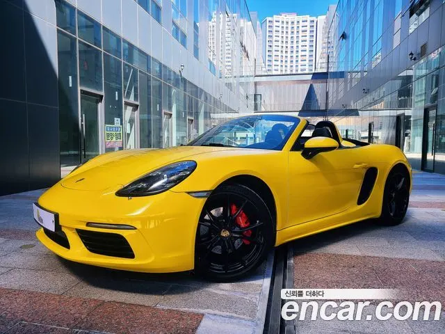 PORSCHE 718 BOXSTER 2017 — 134 416 км, оранжевый, Корея — под ключ — фото 2