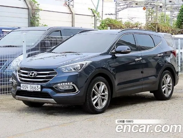 HYUNDAI SANTA FE 2016 — 185 529 км, синий, Корея — под ключ — фото 2