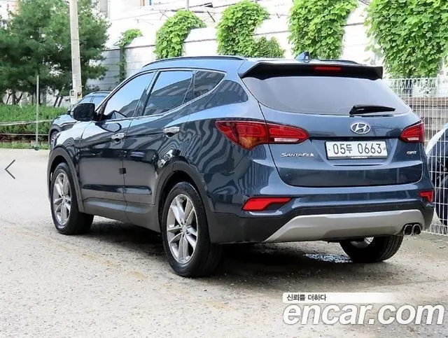 HYUNDAI SANTA FE 2016 — 185 529 км, синий, Корея — под ключ — фото 3