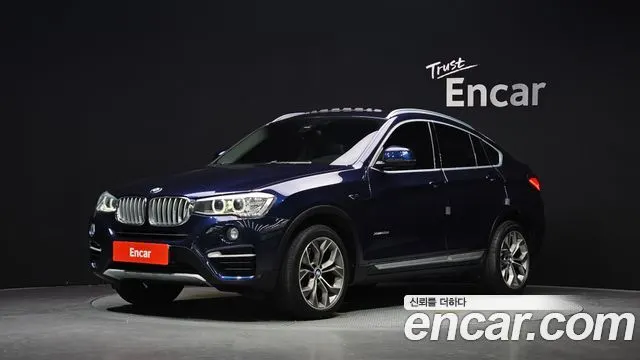BMW X4 2015 — 98 395 км, синий, Корея — под ключ — фото 1