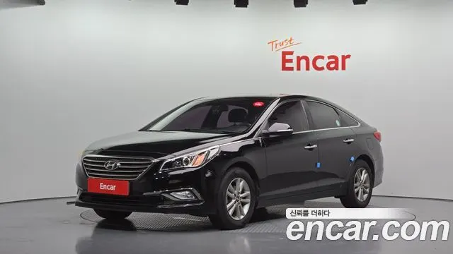 HYUNDAI SONATA 2015 — 106 850 км, чёрный, Корея — под ключ — фото 1