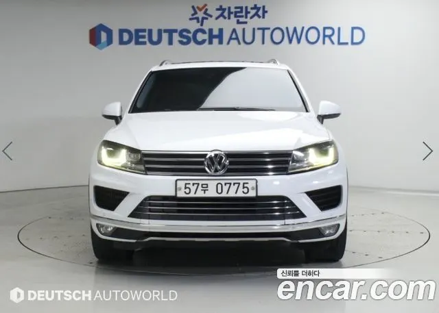 VOLKSWAGEN TOUAREG 2015 — 187 896 км, белый, Корея — под ключ — фото 3
