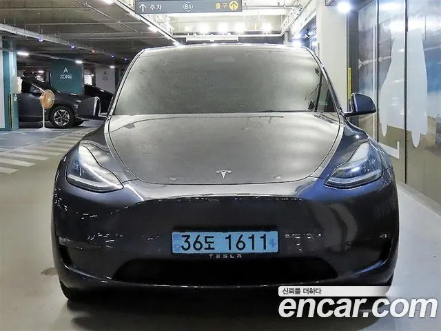 TESLA MODEL Y 2021 — 79 185 км, серый, Корея — под ключ — фото 2
