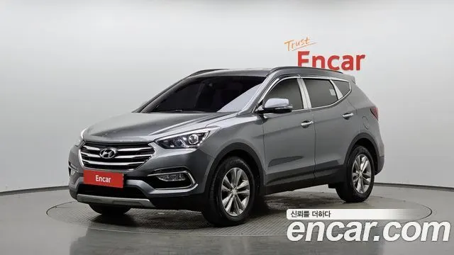 HYUNDAI SANTA FE 2017 — 114 485 км, серебристо-серый, Корея — под ключ — фото 1
