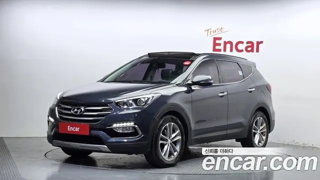 HYUNDAI SANTA FE 2016 — 167 931 км, синий, Корея — под ключ — фото 1