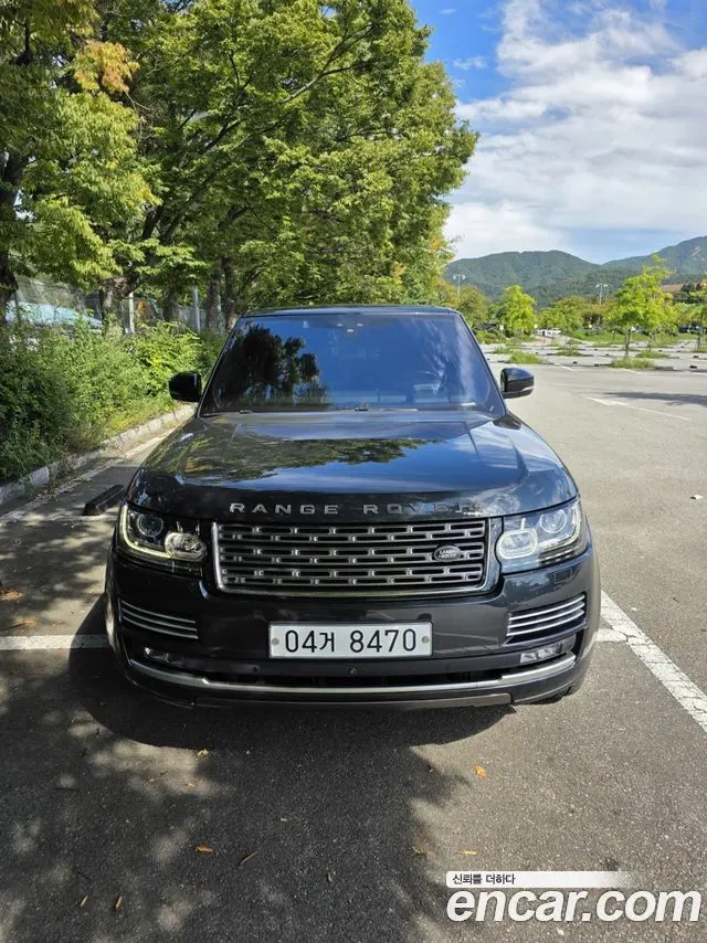 LAND ROVER RANGE ROVER 2017 — 115 757 км, синий, Корея — под ключ — фото 1