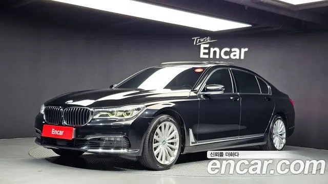 BMW 7 SERIES 2016 — 179 386 км, чёрный, Корея — под ключ — фото 1