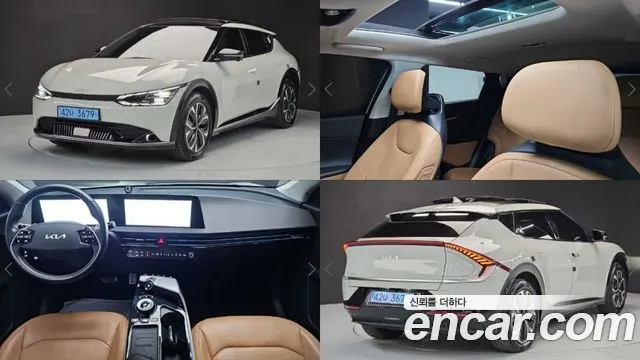 KIA EV6 2022 — 107 938 км, белый-перламутр, Корея — под ключ — фото 1