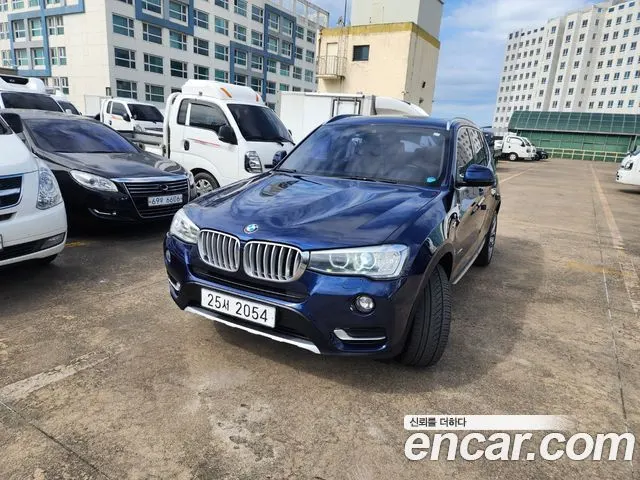 BMW X3 2015 — 204 197 км, синий, Корея — под ключ — фото 1