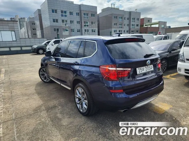 BMW X3 2015 — 204 197 км, синий, Корея — под ключ — фото 4