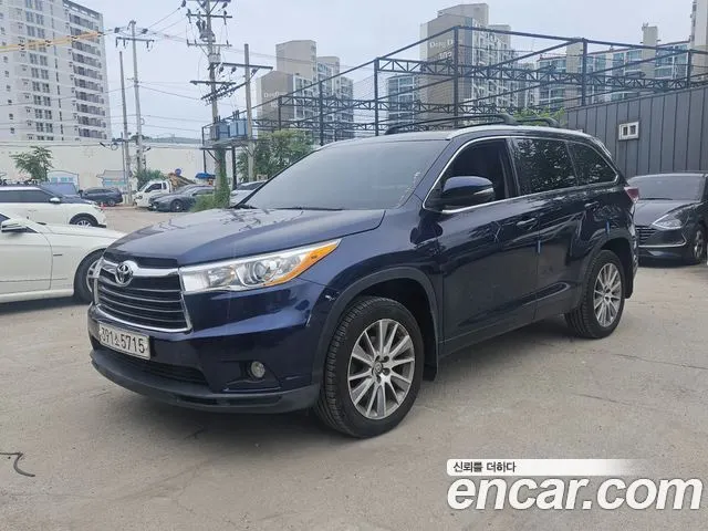 TOYOTA HIGHLANDER 2014 — 157 262 км, синий, Корея — под ключ — фото 2