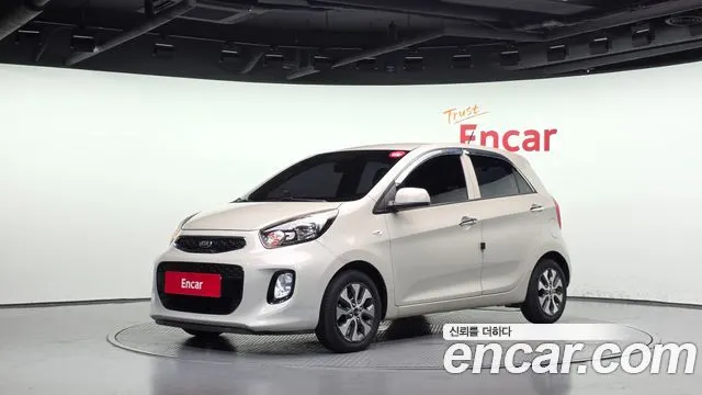 KIA MORNING 2016 — 168 755 км, белый-перламутр, Корея — под ключ — фото 1