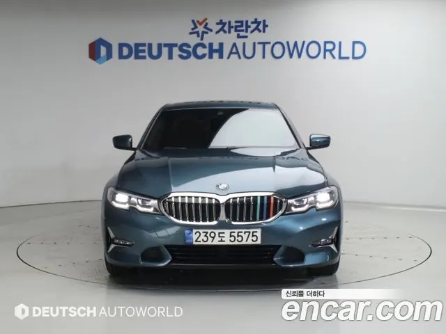 BMW 3 SERIES 2021 — 73 450 км, синий, Корея — под ключ — фото 3