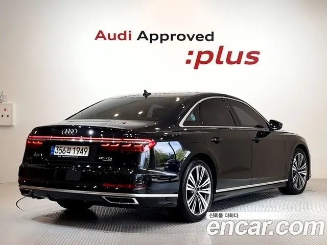 AUDI A8 2021 — 137 263 км, чёрный, Корея — под ключ — фото 2