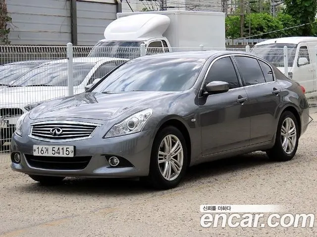 INFINITI G25 2013 — 149 514 км, серебристо-серый, Корея — под ключ — фото 1