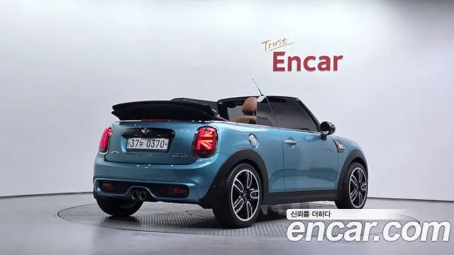 MINI COOPER S CONVERTIBLE 2016 — 80 223 км, бирюзовый, Корея — под ключ — фото 2