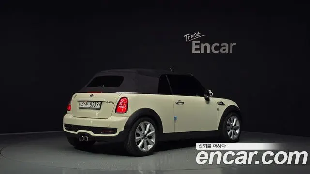 MINI COOPER S CONVERTIBLE 2014 — 126 408 км, белый-перламутр, Корея — под ключ — фото 2