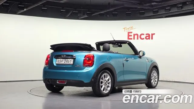 MINI COOPER CONVERTIBLE 2017 — 128 365 км, голубой, Корея — под ключ — фото 2