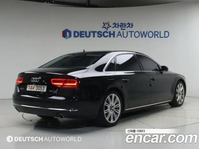 AUDI A8 2013 — 250 000 км, чёрный, Корея — под ключ — фото 2