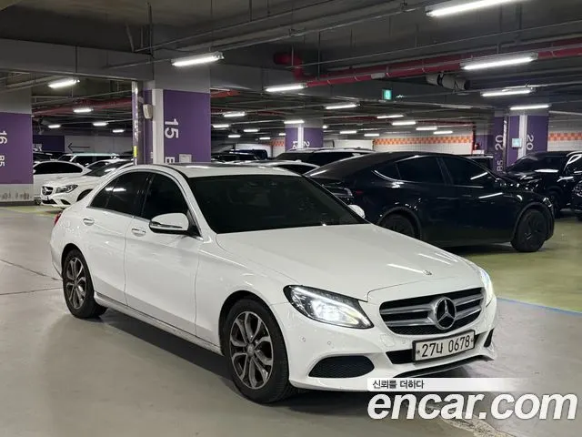 MERCEDES-BENZ C-CLASS W205 2016 — 255 901 км, белый, Корея — под ключ — фото 3