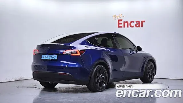 TESLA MODEL Y 2024 — 56 129 км, синий, Корея — под ключ — фото 1