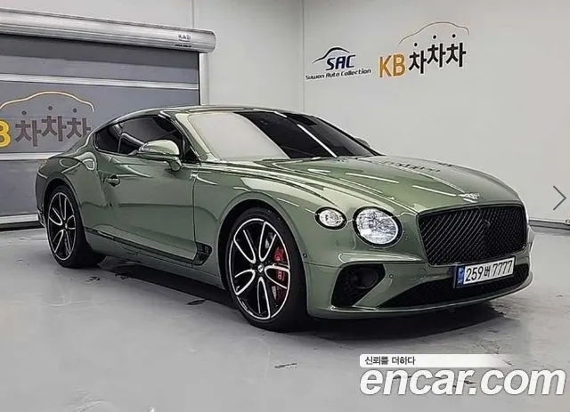 BENTLEY CONTINENTAL 2019 — 59 656 км, тёмно-зелёный, Корея — под ключ — фото 3