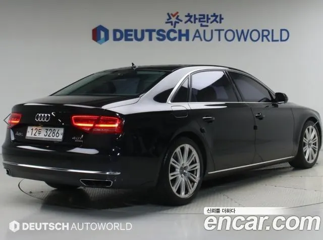 AUDI A8 2013 — 130 826 км, чёрный, Корея — под ключ — фото 2