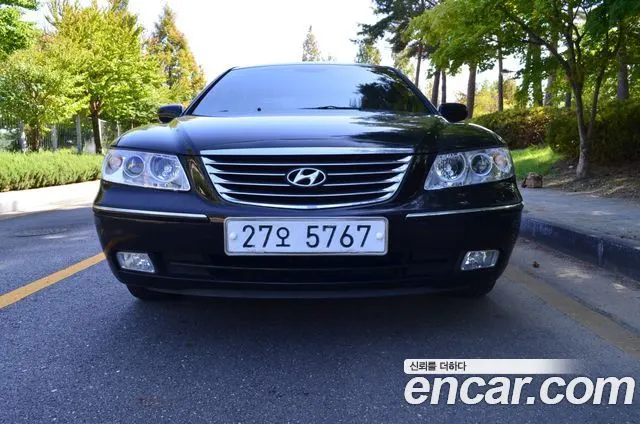 HYUNDAI GRANDEUR NEW LUXURY 2009 — 138 149 км, чёрный, Корея — под ключ — фото 2